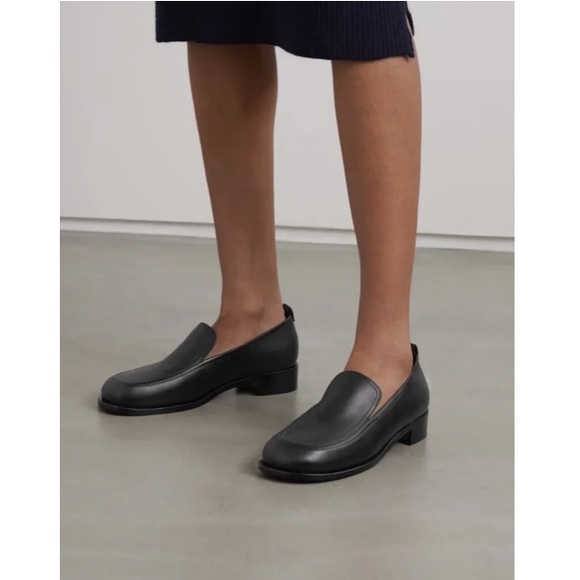 The Row Black Leather Loafers - Picture 2 of 12